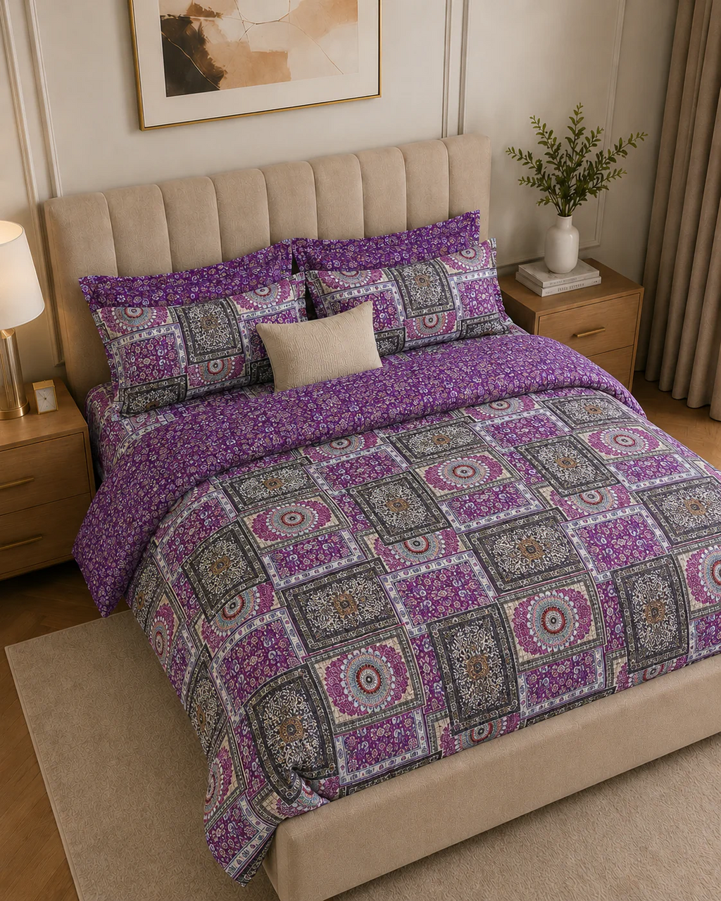 Comforter & Duvet Cover - Royal Purple Mosaic