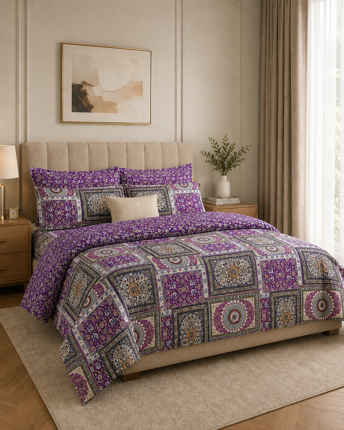 Comforter & Duvet Cover - Royal Purple Mosaic