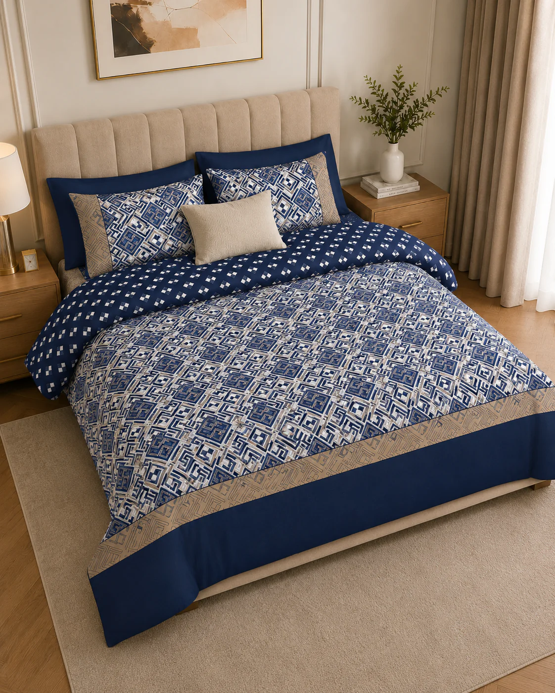 Comforter & Duvet Cover - Royal Sapphire Maze