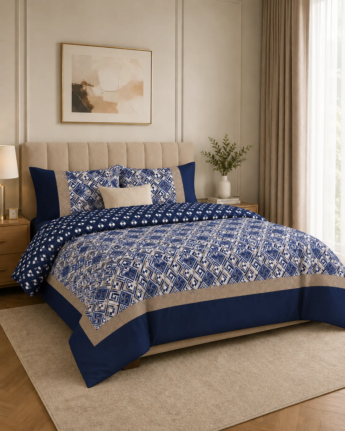 Comforter & Duvet Cover - Royal Sapphire Maze