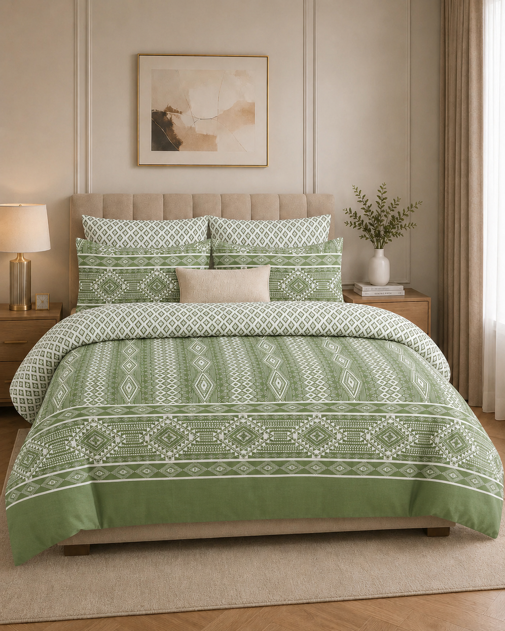 Comforter & Duvet Cover - Olive Tribal Weave