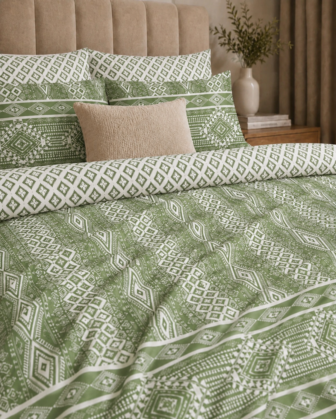 Olive Tribal Weave