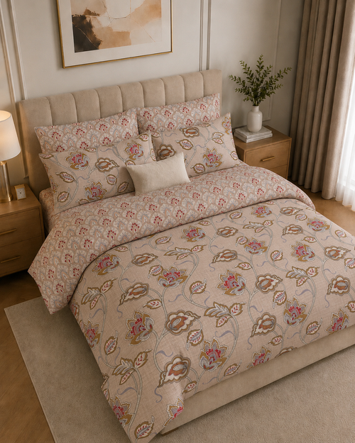 Beige Floral Vine