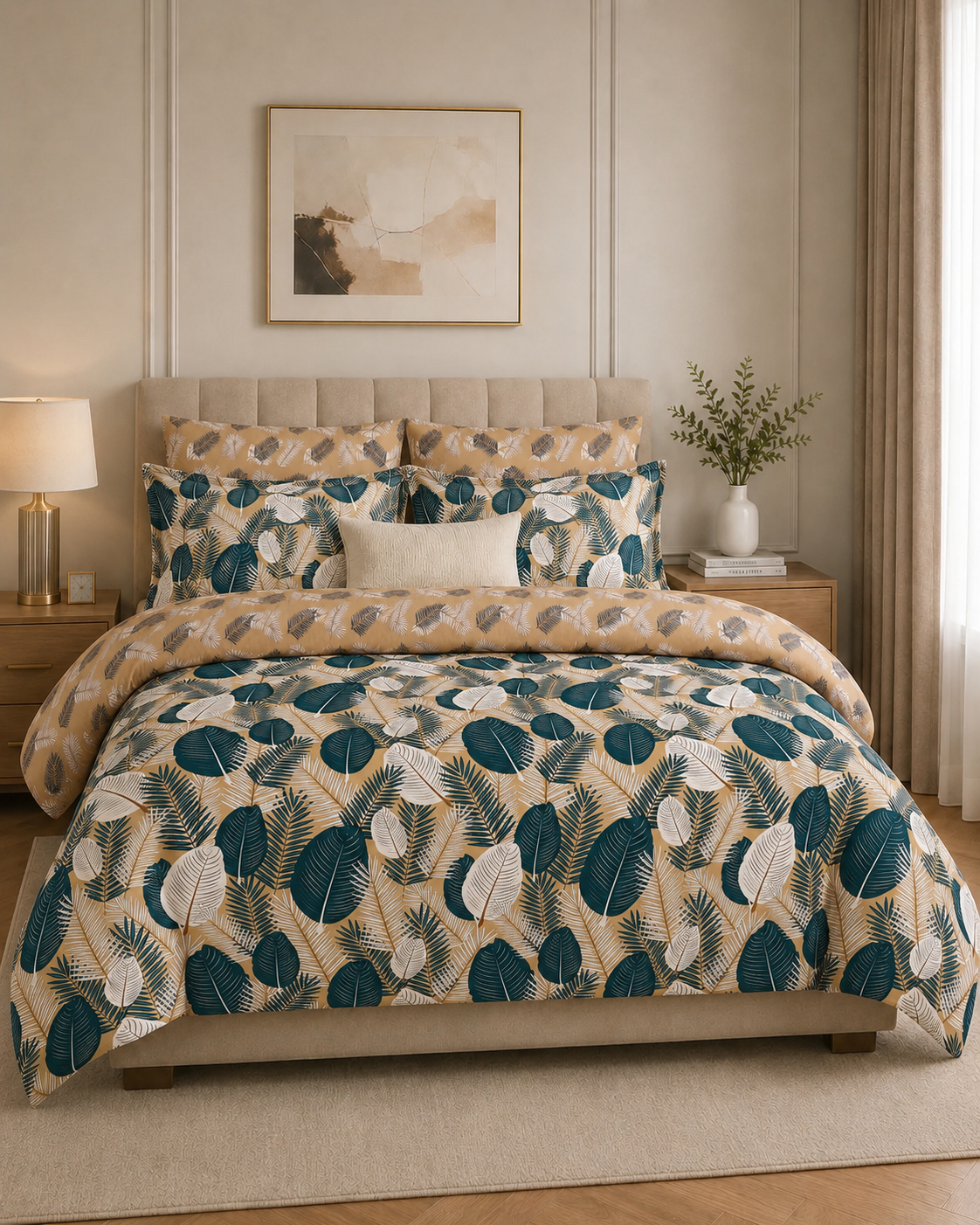 Tropical Teal Leaves