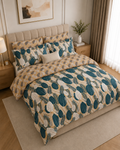 Comforter & Duvet Cover - Tropical Teal Leaves