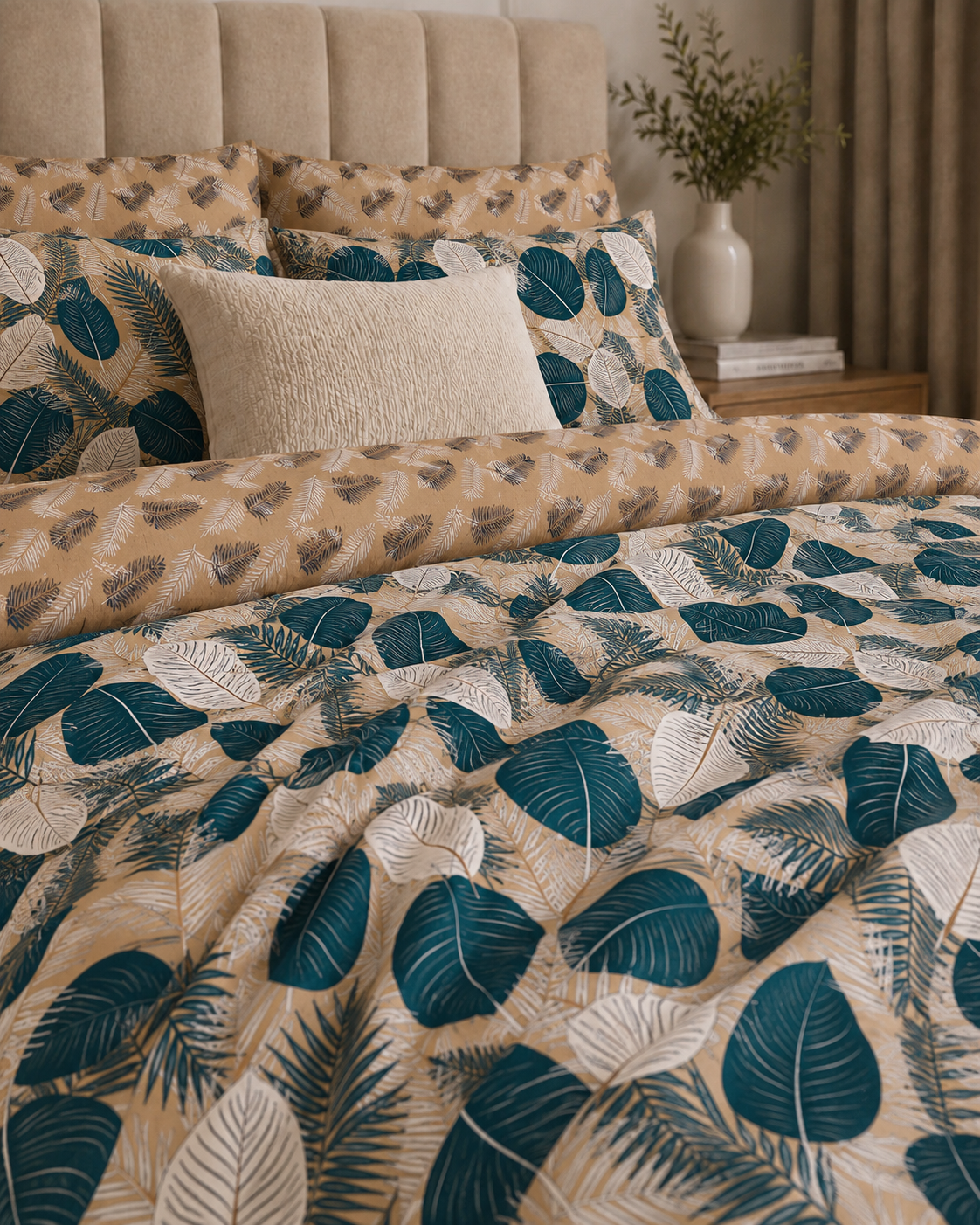 Tropical Teal Leaves