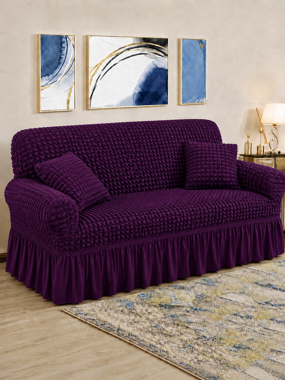 PERSIAN BUBBLE QUILTED SOFA COVER