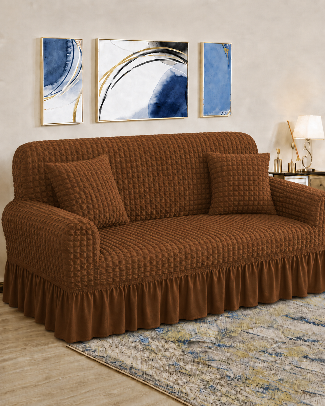 PERSIAN BUBBLE QUILTED SOFA COVER