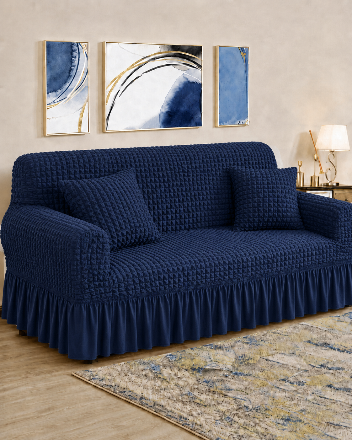 PERSIAN BUBBLE QUILTED SOFA COVER