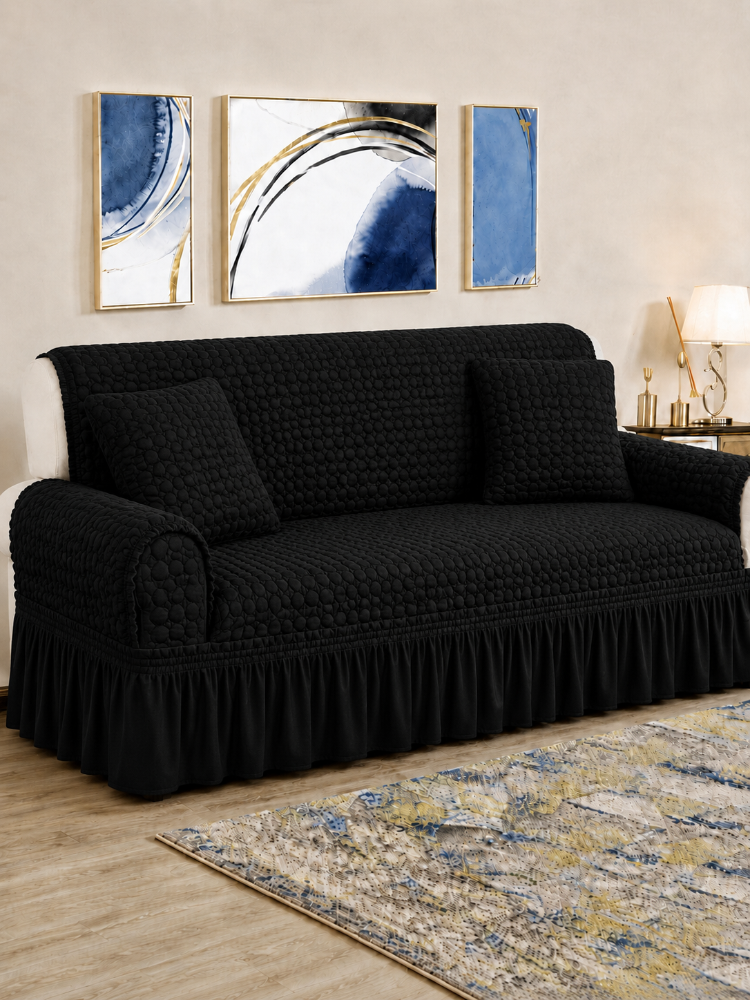 PERSIAN BUBBLE QUILTED SOFA COVER