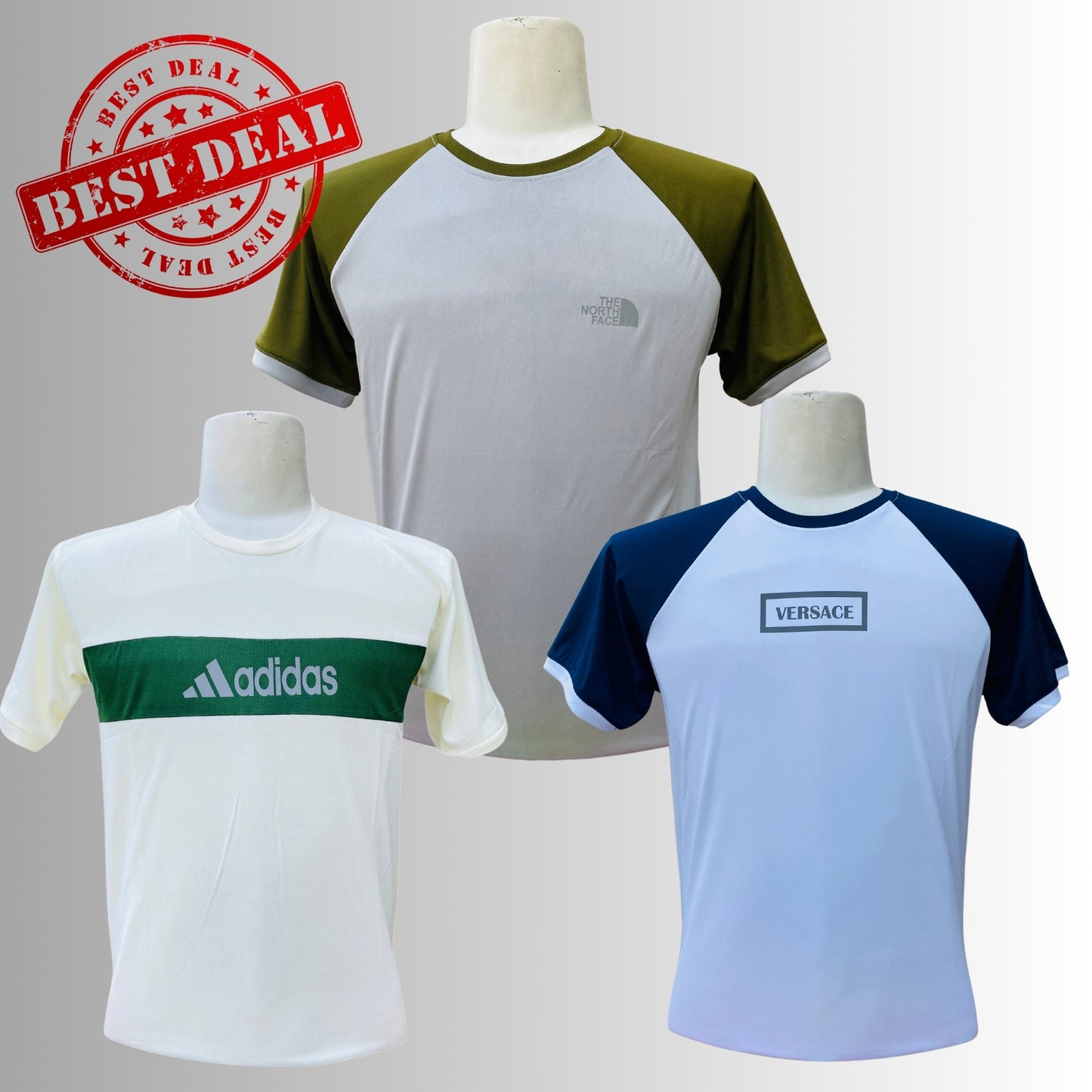 Pack of any 2 Dry-fit and 1 Mesh T-Shirt